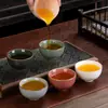 Juego de Té Kung Fu de Cinco Elementos de Cerámica Ge, Taza Individual, Taza de Maestro, Taza Personal Grande de Cerámica para Degustación, Caja de Regalo, Regalo al por Mayor