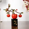 Novo estilo chinês tudo corre bem Decoração de caqui inauguração de casa novo lar presente de casamento sala de estar armário de TV decoração de entrada decoração