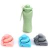 Copo de água de silicone novo, para uso externo, chaleira de silicone portátil resistente a altas temperaturas, ideal para esportes ao ar livre, venda direta da fábrica.