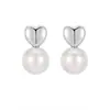 Nuevos pendientes de perlas de amor prefieren pendientes de temperamento exquisito de alta calidad moda simple Pendientes diarios belleza dulce