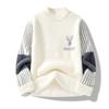 TUCANO/pájaro carpintero invierno nuevo hombre forro polar cálido holgado cuello redondo camiseta manga larga tejido suéter casual imitación visón