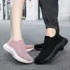 Zapatos Deportivos Casuales de Malla para Correr de Verano para Hombre, Tenis tipo calcetín Ligeros Negros para el Trabajo para Hombre