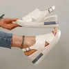 Sandalias de Cuña de Una Tira, Cómodas y Versátiles, Exportación Transfronteriza 2026, Elegantes y Versátiles, Que Aumentan la Altura, Ligeras, Modernas para Mujeres