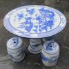Jingdezhen Cerâmica Mesa Banqueta Atacado Porcelana Azul e Branca Oito Imortais Cruzando o Mar Conjunto de Uma Mesa Quatro Banquetas Ornamentos de Jardim