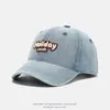 Gorro de Bebé Gorra de Béisbol de Mezclilla Vintage Desgastada Unisex para Bebé Versátil Bordado de Letras Gorra con Pico Protección Solar