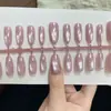 Esmalte de Uñas Cristal Morado con Base de Color Universal, Sensación Elegante y de Alta Gama, Spray de Gel para Uñas, Todos los Tamaños Disponibles, Uñas Postizas Pre-Fabricadas