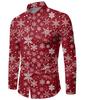 Camisa Halloween Masculina Estampada de Morcego Manga Longa Gola Reversível