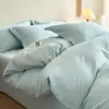 Juego de cuatro piezas de algodón peinado de fibra larga de alta calidad, nuevo estilo, sábana de algodón puro engrosada, funda de edredón jacquard, ropa de cama para otoño e invierno