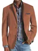Comercio Exterior 2026 Nuevas Llegadas de Primavera para Hombre: Chaqueta de Doble Botón Estampada Business Casual, Traje para Hombre, Tallas Grandes, Estilo Británico