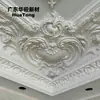 Línea de moldura de esquina de techo GRG tallada tridimensional, línea de moldura de esquina con patrón de voluta ornamental para esquina de techo de sala de estar estilo francés