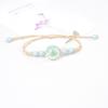 Suministro directo de fábrica encaje de flor seca natural pura pulsera de cuentas de vidrio flor de encaje pulsera tejida a mano Joya del Tiempo regalo