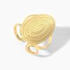 Anillo de acero inoxidable con textura de estilo nacional retro de joyería transfronteriza para mujer, chapado en oro al vacío, no se decolora, nuevo