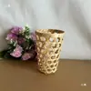 Cesta de Bambu Artesanal Conjunto de Copos para Chá de Leite Copo de Sorvete Cesta Pequena de Bambu Cesta de Bambu Popular Cesta Vazia para Check-In Cesta para Chá de Leite