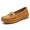 Novos Sapatos Beanie de Tamanho Grande Transfronteiriços para Mulheres Primavera e Outono Tbottomon Solado Inferior Mocassins Slip-On de Solado Plano Sapatos de Mãe de Salto Anabela