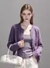 Top de Punto para Mujer Estilo Sencillo Cuello Redondo de un Solo Botón Manga Corta 2026 Nuevo