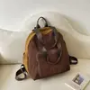 Mochila simple de color liso inspirada en el estilo coreano ins, nuevo modelo primavera 2026, bolso de mano/hombro para estudiantes universitarios para clases