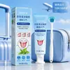 Set de Cuidado Bucal Personalizado OEM 50g Paquete de Viaje Conveniente Gel Limpiador de Lengua y Raspador de Lengua