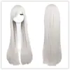 Peluca Cos King Glory juego móvil Li Bai Feng Qiaoqi Fénix Yu Fei cabello largo liso blanco plateado
