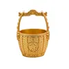Item Popular: um Balde de Ouro Ornamento Atrai-Fortuna, Sapo Dourado Artesanal Decoração Chinesa Atrai-Riqueza para Mesa de Sala de Estar