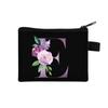 Nuevo Monedero Digital de Flores 26 Bolsa para Monedas Estampada Conveniente para Niños Bolsa para Llaves de Moda Bolsa para Almacenamiento de Identificación