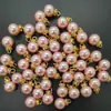 10mm Colorido ABS Imitação Pérola Alto Brilho Redondo Contas Pingente DIY Joias Acessórios Pingente de Pérola Pendurado Joias Colar