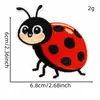 Patche Bordado de Inseto Desenho Animado Fofo Patche de Joaninha de Sete Pontos para Roupas Bolsas DIY Emblema Termocolante Emblema Bordado