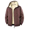 Chaqueta de algodón talla europea abrigo de algodón hombre chaqueta de lana de cordero invierno juvenil de invierno más terciopelo talla grande holgada cálida con capucha