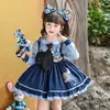 Vestido de Princesa para Menina Roupa de Policial Coelho Primavera 2026 Novo Bebê Vestido Judy Saia para Meninas