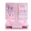 Set de 9 piezas de herramientas de arte para uñas de dibujos animados de marca alemana para estudiantes y niñas, set completo de cortaúñas, regalo promocional
