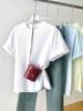 Camiseta de Manga Curta Azul Bebê de Algodão Puro para Mulheres 2025 Nova Moda de Verão Versátil Camiseta Top de Cor Pura Roupas Femininas Plus Size