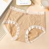Ropa Interior de Encaje Nueva para Mujer de Cintura Media Sexy Sin Marcas Ropa Interior para Mujer Entrepierna de Colágeno Encaje Ropa Interior Pura para Mujer
