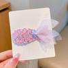 Pinza para el pelo rota linda de niña de Corea del Sur, cola de sirena, tela brillante de lentejuelas, pinza BB, clip de princesa para niños y bebés, clip para flequillo