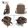 Bolso de hombro vintage de cuero crazy horse hecho a medida, bolso multifuncional de piel de vaca de gran capacidad, bolso cruzado casual para hombre