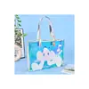 Bolsa de PVC con Láser Logo Personalizado TPU Popular Transparente Bolsa de Compras Tote Bolsa de Regalo Personalizada de Colores