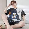 Pijama Nuevo para Hombre 2025, Sensación de Algodón, Bonitos Shorts de Manga Corta de Verano, Trajes de Talla Grande, Ropa para Casa, Los Jóvenes Pueden Usar Afuera