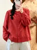 Outono 2026 Nova Roupa Feminina Estilo Japonês Doce Bordado Pesado Cardigã Manga Longa Camisa de Algodão Tamanho Grande Solta Transfronteiriço