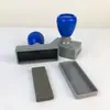 Carcasa atómica HA rectangular azul transparente con tapa de ceniza, venta al por mayor, con almohadilla fotosensible de 7 mm de grosor