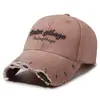 Gorra de Béisbol Bordada Vintage Lavada Retro Europea y Americana, Gorra Versátil para Exteriores Unisex Desgastada, Gorra de Sol a la Moda