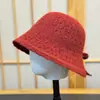 Sombreros de Otoño e Invierno para Mujer Nuevo Estilo Coreano Sombrero de Pescador Tejido para Mujer Otoño e Invierno Estilo Calle Versátil Se Puede Atar Cola de Caballo Sombrero de Copa de Lana para Mujer