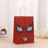 Bolsa de Tela Estampada de Spider-Man Bolsa de Papel Kraft Bolsa para Empaquetar Regalos de Fiesta Bolsa de Compras Bolsa de Regalo al por Mayor Bolsa para Llevar