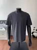 Camiseta de Manga Corta Transpirable, Fresca y de Secado Rápido para Hombre, Verano, Panel de Malla, Tendencia Estilo Americano, Cuello Redondo, Color Sólido, Top de Media Manga