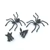 Moda Nuevos Pendientes de Aro Coreanos Estilo Harajuku Animales Tridimensionales Araña Negra Conejo Perforación Frontal y Trasera Pendientes Elegantes Personalizados
