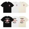 Camiseta de Manga Corta de Alta Calidad Rhude Diamante Color Sólido Estampado de Letras para Hombre y Mujer, Nueva de Verano 2024