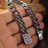 Nuevo Pulsera Estilo Vintage para Hombres con Patrones Auspiciosos, Pulsera Retro Vintage para Parejas, Diseño de Hebilla de Anillo Unisex
