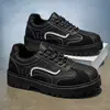 Zapatos Derby Retro Británicos para Hombre Suela Gruesa Aumentador de Altura Dedo Gordo Zapatos de Trabajo Otoño Transpirables Suela Suave Para Viajar Casual Zapatos de Piel