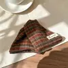 Nuevo clip de pinza de triángulo de lazo de tela estilo coreano vintage para mujer, clip grande para el pelo grueso, pinza de tiburón para la parte posterior de la cabeza
