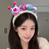 Linda diadema para lavarse la cara para mujer, nuevo accesorio para el cabello de dibujos animados 2026, diadema de felpa, diadema, liga para el cabello, pinza para el cabello