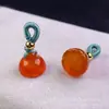 Aventurina Vaina de Loto Ágata Blanca Bobina Loto Perla Colgante DIY Calcedonia Perla Accesorios Mayoreo DIY Hecho a Mano Cuentas