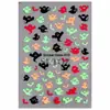 Adesivos de Nail Art para Halloween 2026 Abóbora Fantasma Gato Preto Caveira Morcego Teia de Aranha Fofo Infantil Festival