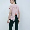 Camiseta de yoga de secado rápido para mujer, talla grande, holgada, manga corta deportiva, media manga para correr, ropa de fitness, ropa de yoga, top